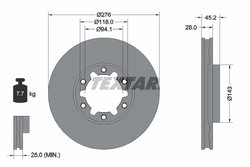 DISC FRANA TEXTAR 92338603 - Compatibil cu NISSAN