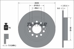DISC FRANA TEXTAR 92342703 - Compatibil cu MG, MG (SAIC), ROEWE (SAIC)