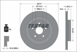 Disc frana Textar 92343103