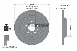 DISC FRANA TEXTAR 92343303 - Compatibil cu TESLA