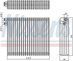 EVAPORATOR AER CONDITIONAT NISSENS 92343 - Compatibil cu TOYOTA