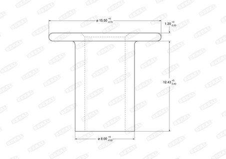 Nit, material frictiune saboti frana Beral 93057