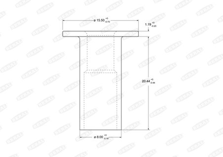 Nit, material frictiune saboti frana Beral 93060