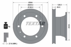 DISC FRANA TEXTAR 93084800 - Compatibil cu IVECO