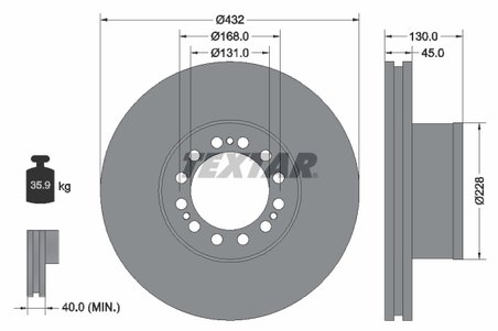 Disc frana Textar 93087200