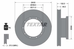 DISC FRANA TEXTAR 93087900 - Compatibil cu MERCEDES-BENZ, SETRA