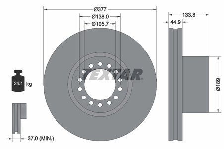 DISC FRANA TEXTAR 93101400 - Compatibil cu MERCEDES-BENZ