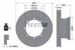 DISC FRANA TEXTAR 93101500 - Compatibil cu MERCEDES-BENZ