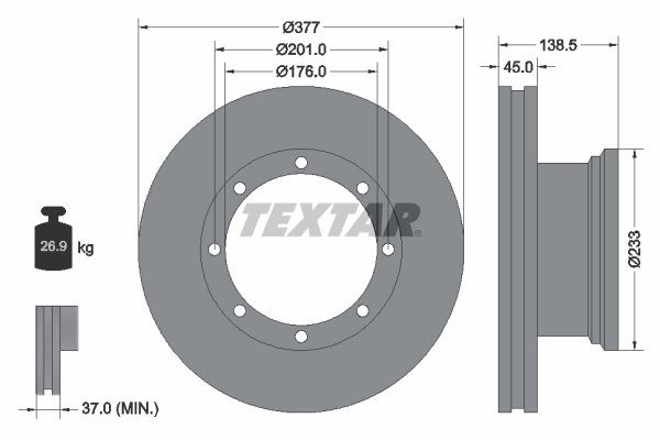 Disc frana Textar 93101500