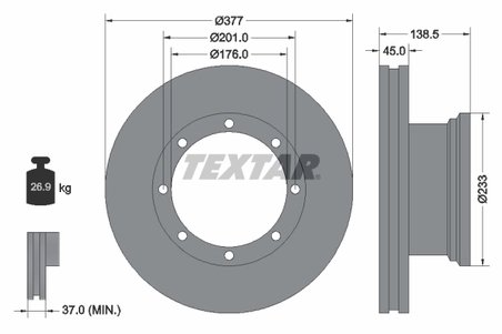 Disc frana Textar 93101500
