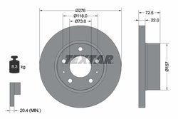 DISC FRANA TEXTAR 93104603 - Compatibil cu IVECO