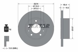 DISC FRANA TEXTAR 93104800 - Compatibil cu IVECO