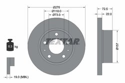 DISC FRANA TEXTAR 93104603 - Compatibil cu IVECO