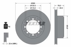 Disc frana Textar 93117600