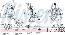TURBINA NISSENS 93128 - Compatibil cu FORD, LAND ROVER