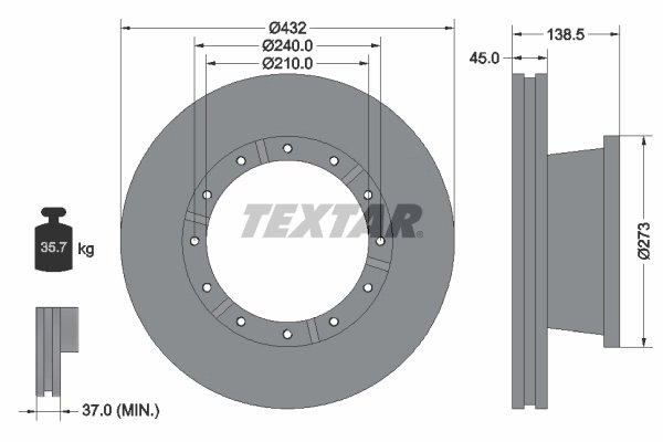 Disc frana Textar 93142900