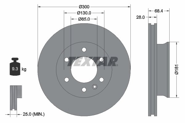 Disc frana Textar 93143203