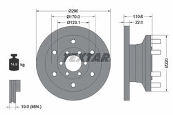 DISC FRANA TEXTAR 93175400 - Compatibil cu IVECO