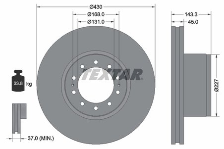 Disc frana Textar 93186700