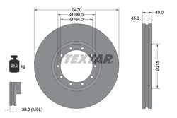 DISC FRANA TEXTAR 93193500 - Piesa auto compatibila cu mai multe marci