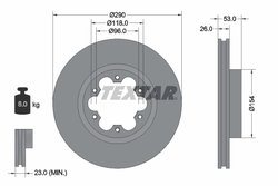 DISC FRANA TEXTAR 93240600 - Compatibil cu NISSAN, RENAULT TRUCKS