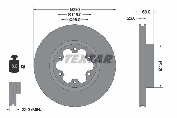 DISC FRANA TEXTAR 93240600 - Compatibil cu NISSAN, RENAULT TRUCKS