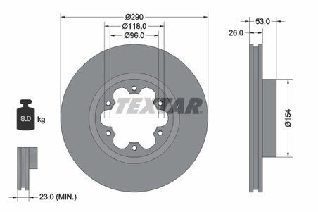 DISC FRANA TEXTAR 93240600 - Compatibil cu NISSAN, RENAULT TRUCKS