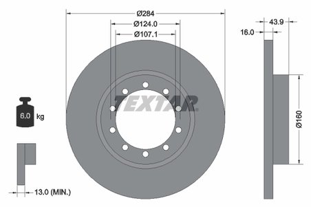 DISC FRANA TEXTAR 93242500 - Compatibil cu FORD, FORD (JMC), FORD AUSTRALIA