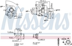 TURBINA NISSENS 93262 - Compatibil cu CITROEN, FIAT, PEUGEOT
