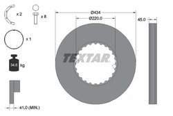 DISC FRANA TEXTAR 93272100 - Compatibil cu VOLVO