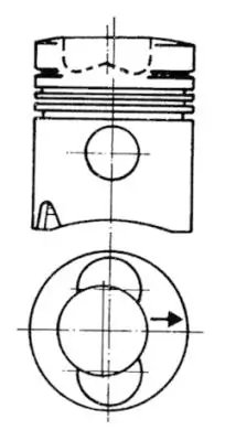 PISTON KOLBENSCHMIDT 93280600 - Compatibil cu AGRALE, DEUTZ-FAHR, FENDT