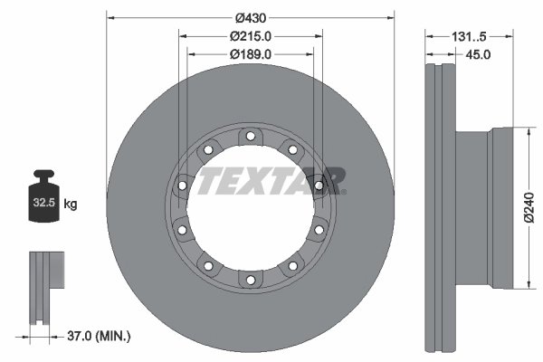 Disc frana Textar 93308700