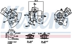 TURBINA NISSENS 93536 - Compatibil cu CITROEN, MITSUBISHI, PEUGEOT