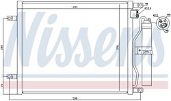 RADIATOR CLIMATIZARE NISSENS 940069 - Compatibil cu NISSAN