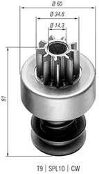 Pinion electromotor Magneti Marelli 940113020022
