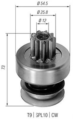 PINION ELECTROMOTOR MAGNETI MARELLI 940113020085 - Piesa auto compatibila cu mai multe marci