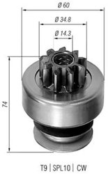 PINION ELECTROMOTOR MAGNETI MARELLI 940113020101 - Piesa auto compatibila cu mai multe marci