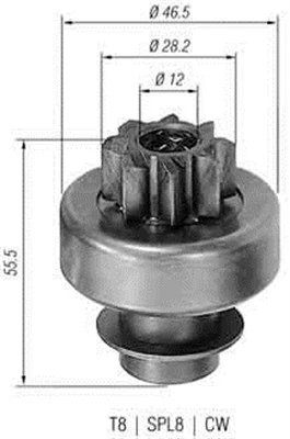 Pinion electromotor Magneti Marelli 940113020130