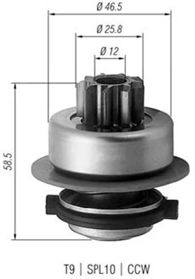 Pinion electromotor Magneti Marelli 940113020171