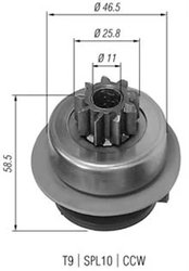 PINION ELECTROMOTOR MAGNETI MARELLI 940113020186 - Piesa auto compatibila cu mai multe marci
