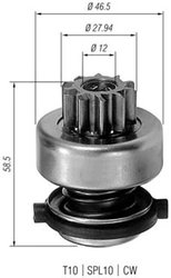 PINION ELECTROMOTOR MAGNETI MARELLI 940113020191 - Piesa auto compatibila cu mai multe marci