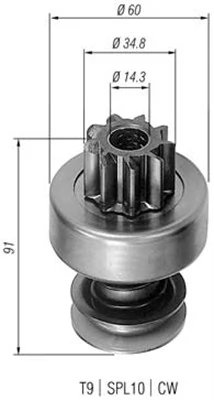 Pinion electromotor Magneti Marelli 940113020204