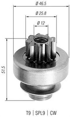 Pinion electromotor Magneti Marelli 940113020240