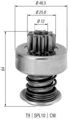 Pinion electromotor Magneti Marelli 940113020278