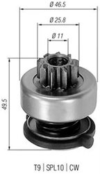 PINION ELECTROMOTOR MAGNETI MARELLI 940113020301 - Piesa auto compatibila cu mai multe marci
