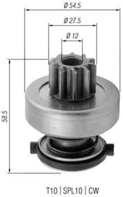 Pinion electromotor Magneti Marelli 940113020376