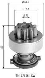 PINION ELECTROMOTOR MAGNETI MARELLI 940113020392 - Piesa auto compatibila cu mai multe marci