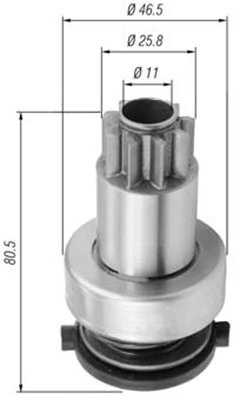 PINION ELECTROMOTOR MAGNETI MARELLI 940113020434 - Piesa auto compatibila cu mai multe marci