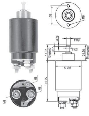 Solenoid electromotor Magneti Marelli 940113050264