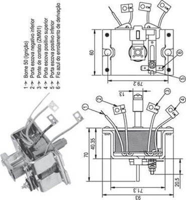 SOLENOID ELECTROMOTOR MAGNETI MARELLI 940113050337 - Piesa auto compatibila cu mai multe marci